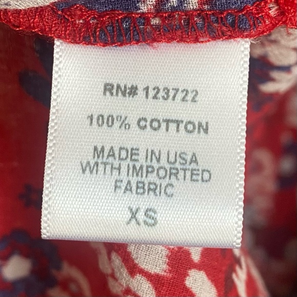 Xirena Red Floral Aubrey Tiered Dress - Picture 9 of 9